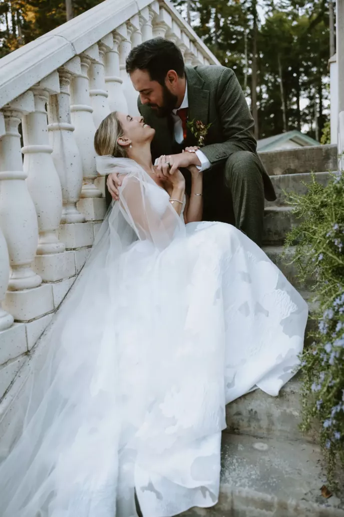 ridgefiedl couple on the staircase ridgefiedl couple on the staircase