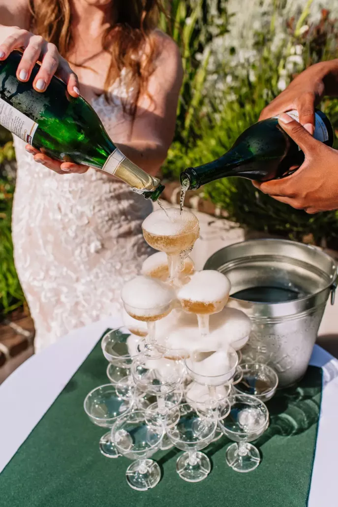 ridgefield couple enjoying a champagne tower ridgefield couple enjoying a champagne tower