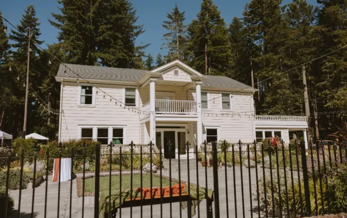 the main house in fall | retreat wedding venues in california