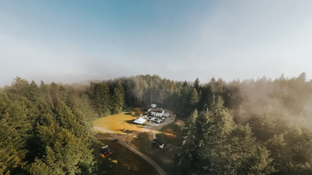 Washington Wedding Aerial Shot | northern california wedding venues